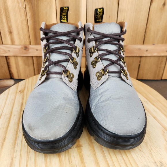 Dr. Martens Rakim Boots Womens 7 Mens 6 Gray Suede Utility Chukka - Picture 2 of 10